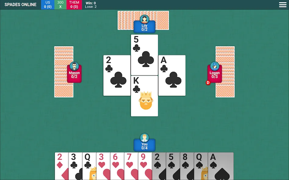 Spades Card Game (Спейдс Карточная Игра) [МОД: Меню, Бесконечные монеты и Открытые уровни] Screenshot 5