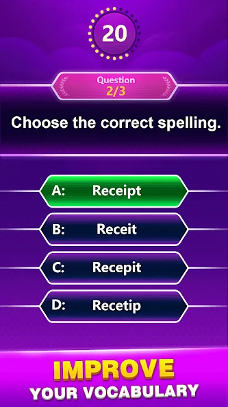Spelling Quiz - Word Trivia (Спеллинг Квиз) [МОД: Все открыто, Дополнительные деньги и Меню MOD] Screenshot 4