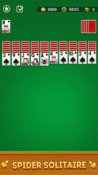 Spider Solitaire Card Game [МОД: Меню, Бесконечные монеты и Открытые уровни] Screenshot 1