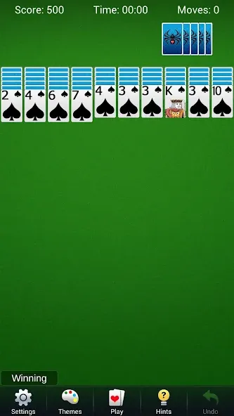 Spider Solitaire - Card Games [МОД: Много монет, Открытые уровни и Мега MOD] Screenshot 4