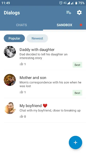 Fake Chat Messenger — TeleFake [МОД: Меню, Бесконечные монеты и Открытые уровни] Screenshot 3
