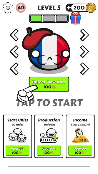 Country Balls Io: Battle Arena (Кантри Болс Ио) [МОД: Бесконечные деньги, Монеты и Мега MOD] Screenshot 2