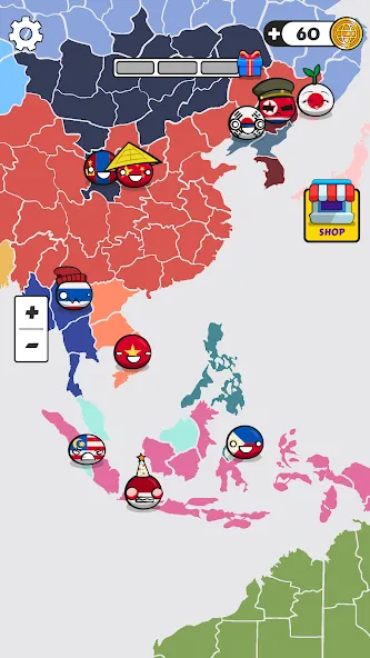 Country Balls: World War (Кантри Болс) [МОД: Много денег, Монет и Все открыто] Screenshot 2