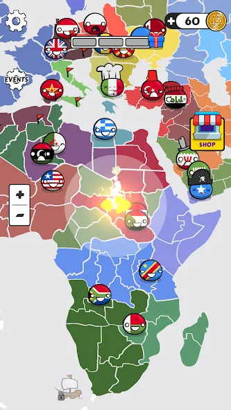 Country Balls: World War (Кантри Болс) [МОД: Много денег, Монет и Все открыто] Screenshot 4