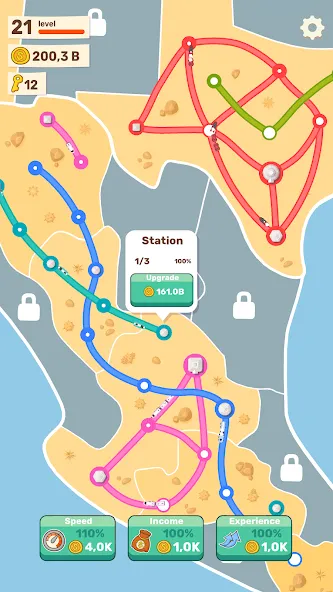 State Railroad: Train Game (Стейт Рейлроуд) [МОД: Много монет, Открытые уровни и Мега MOD] Screenshot 3