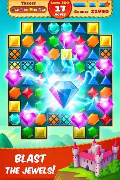 Jewel Empire : Quest & Match 3 [МОД: Много монет, Открытые уровни и Мега MOD] Screenshot 4