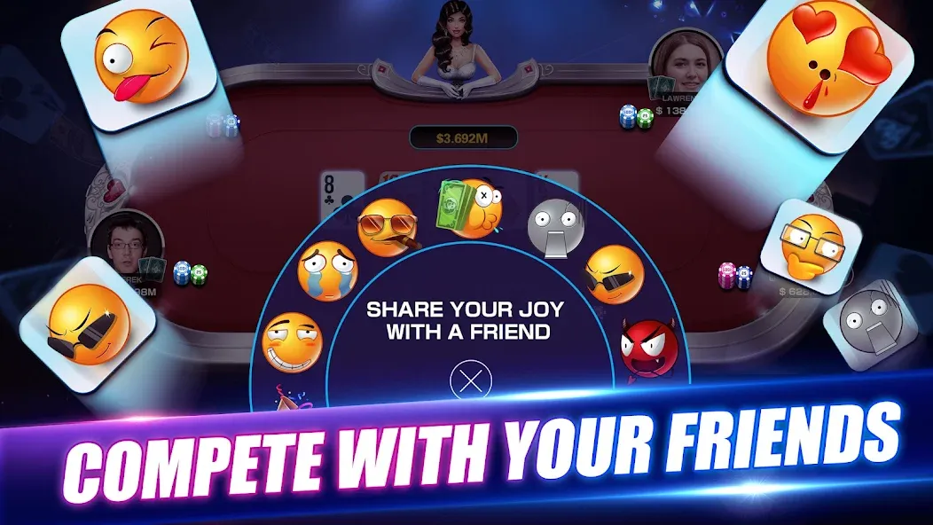 Winning Poker™ - Texas Holdem (Виннинг Покер) [МОД: Бесконечные деньги, Монеты и Мега MOD] Screenshot 2