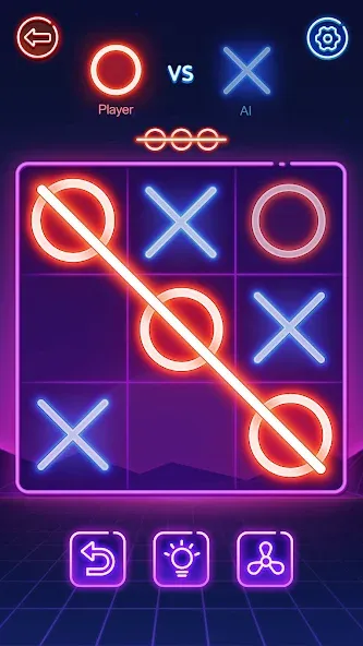 Tic Tac Toe 2 Player: XOXO [МОД: Много монет, Открытые уровни и Мега MOD] Screenshot 1