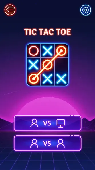 Tic Tac Toe 2 Player: XOXO [МОД: Много монет, Открытые уровни и Мега MOD] Screenshot 3