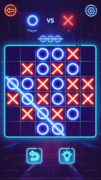 OX Game - XOXO · Tic Tac Toe [МОД: Все открыто, Дополнительные деньги и Меню MOD] Screenshot 3