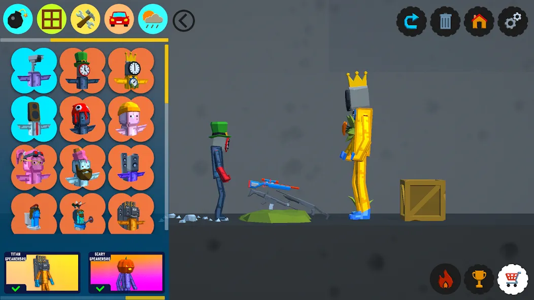 Playground 3D [МОД: Все открыто, Дополнительные деньги и Меню MOD] Screenshot 1