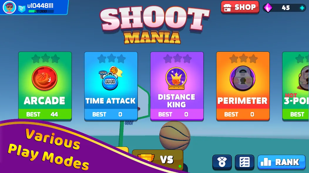 Shoot Challenge Basketball (Шут Челлендж Баскетбол) [МОД: Много денег, Монет и Все открыто] Screenshot 2