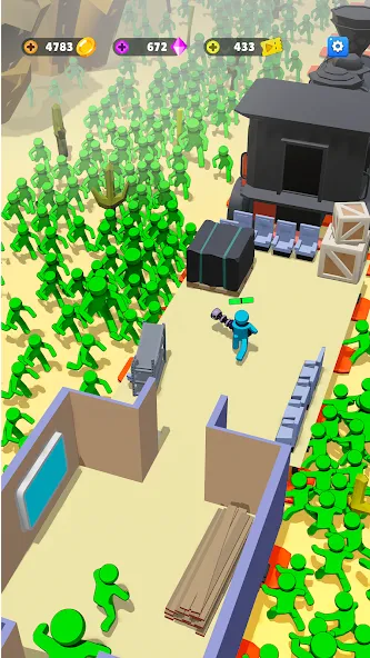 Train Defense: Zombie Game (Трейн Дефенс) [МОД: Меню, Бесконечные монеты и Открытые уровни] Screenshot 2
