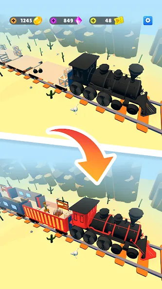 Train Defense: Zombie Game (Трейн Дефенс) [МОД: Меню, Бесконечные монеты и Открытые уровни] Screenshot 3