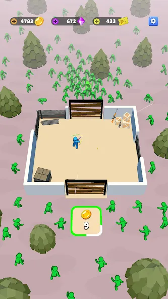 Train Defense: Zombie Game (Трейн Дефенс) [МОД: Меню, Бесконечные монеты и Открытые уровни] Screenshot 4