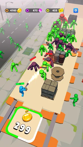 Train Defense: Zombie Game (Трейн Дефенс) [МОД: Меню, Бесконечные монеты и Открытые уровни] Screenshot 5