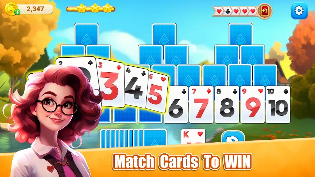 Solitarie TriPeaks  K (солитарий) [МОД: Все открыто, Дополнительные деньги и Меню MOD] Screenshot 3