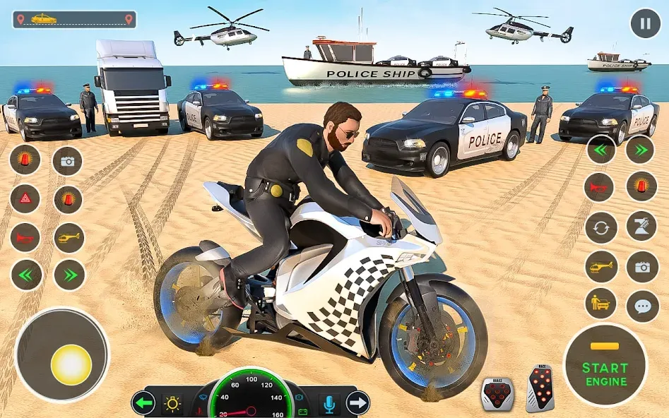 Police Car Driving: Car Games (ЮС Полис Кар Транспорт Трак) [МОД: Меню, Бесконечные монеты и Открытые уровни] Screenshot 2