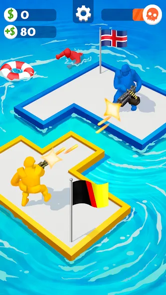 War of Rafts: Crazy Sea Battle (Война плотов) [МОД: Деньги, Монеты и Меню MOD] Screenshot 3