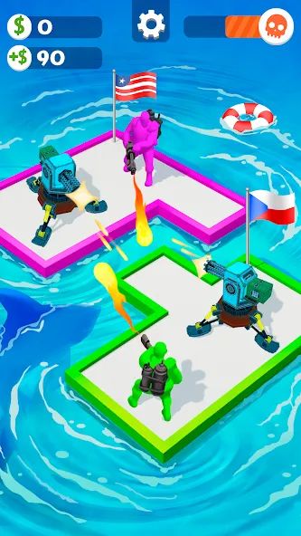War of Rafts: Crazy Sea Battle (Война плотов) [МОД: Деньги, Монеты и Меню MOD] Screenshot 4