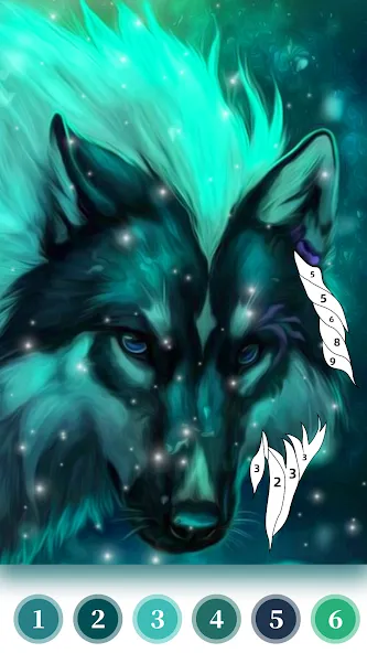 Wolf Coloring Book Color Game (Вульф Колоринг Бук Колор Гейм) [МОД: Деньги, Монеты и Меню MOD] Screenshot 3