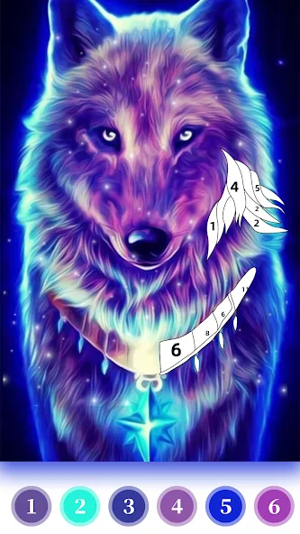 Wolf Coloring Book Color Game (Вульф Колоринг Бук Колор Гейм) [МОД: Деньги, Монеты и Меню MOD] Screenshot 5