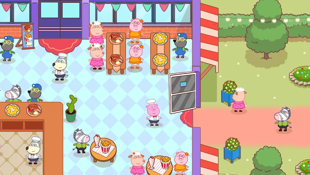Wolfoo Snack Bar, Restaurant [МОД: Много монет, Открытые уровни и Мега MOD] Screenshot 1
