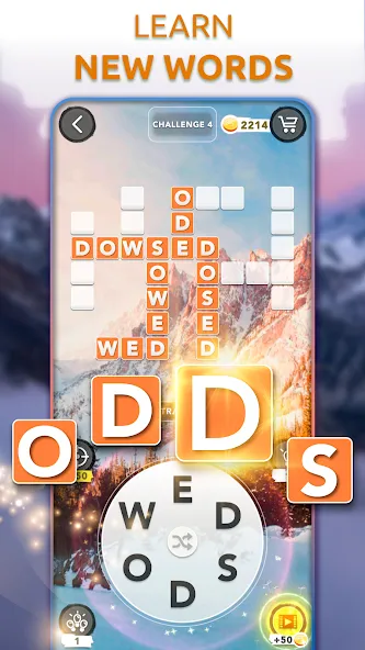 Word Connect - Words of Nature [МОД: Бесконечные деньги, Монеты и Мега MOD] Screenshot 2