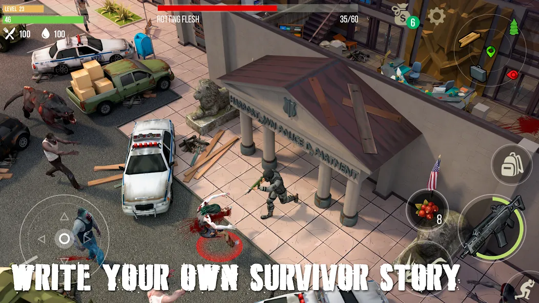 Prey Day: Zombie Survival (Прей Дей) [МОД: Меню, Бесконечные монеты и Открытые уровни] Screenshot 1
