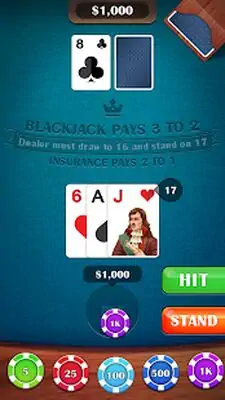 Download Hack Blackjack 21: casino card game MOD APK? ver. 3.0