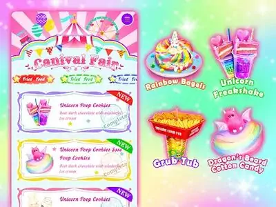 Download Hack Unicorn Chef Carnival Fair Food: Games for Girls MOD APK? ver. 2.4