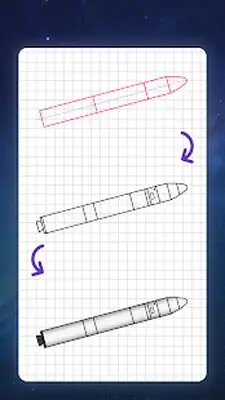 Download Hack How to draw rockets, spaceships. Drawing lessons MOD APK? ver. 1.1.6