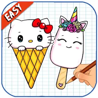 Download Hack How To Draw Ice Creams Easy [Premium MOD] for Android ver. 1.0