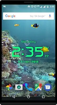 Download Hack Aquarium live wallpaper with digital clock MOD APK? ver. 1.7
