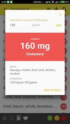 Download Hack Cholesterol Table: diet aid MOD APK? ver. 3.0.1